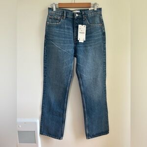 NWT Zara High Rise Straight Fit Jean